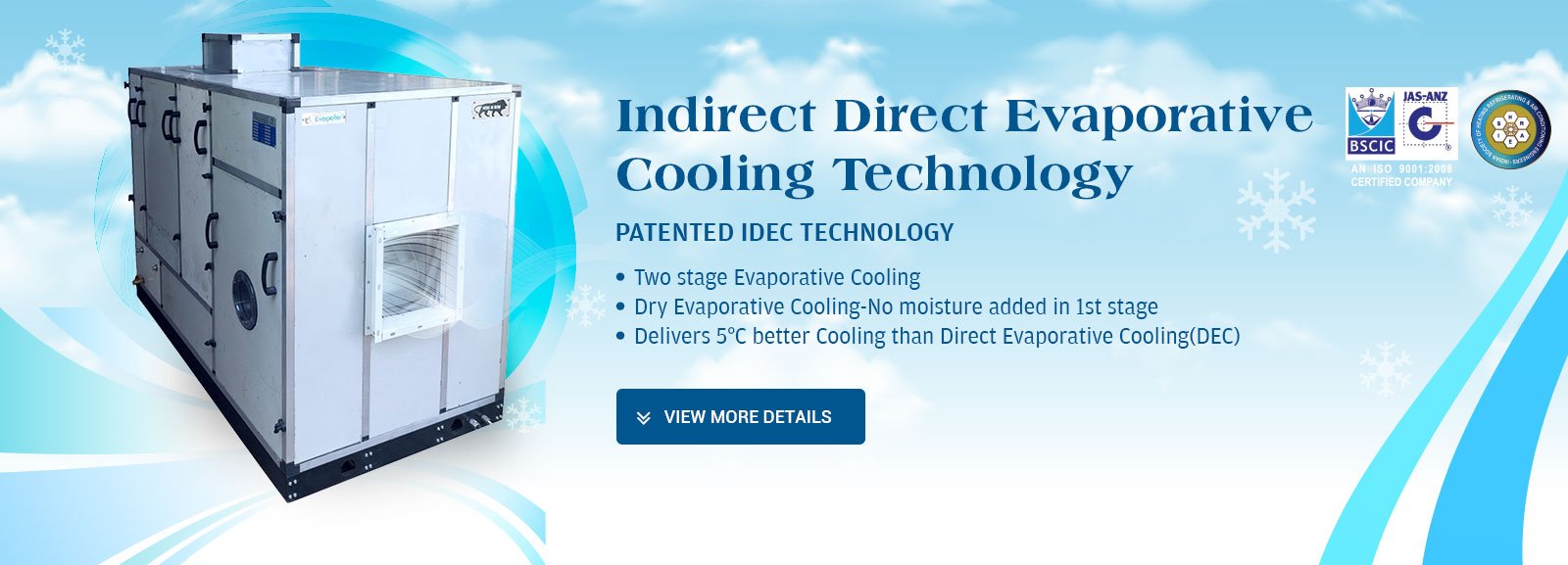 Indirect Direct Evaporative Cooling Technology Evapoler Website Banner
